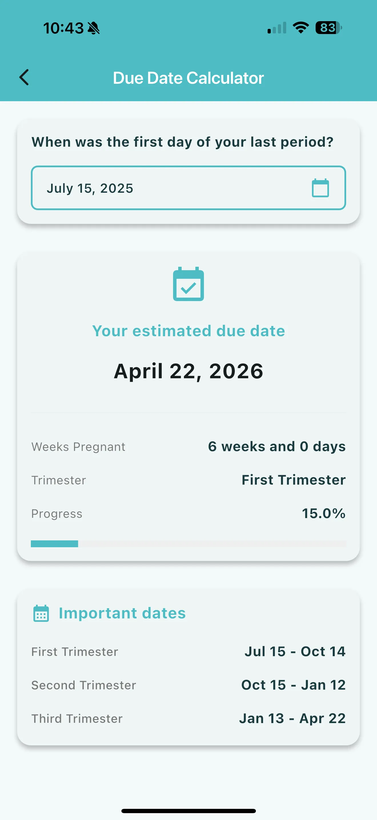 App snapshot